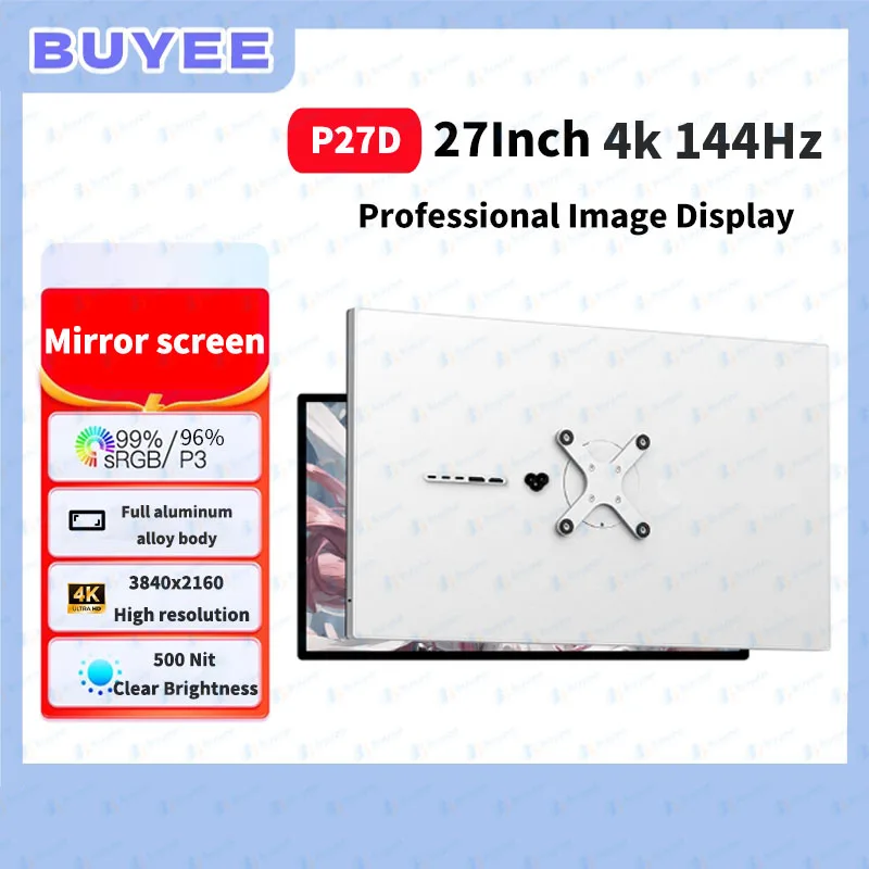 Monitor 27 Inci P27D 4K144Hz 3840x2160 HDMI 2.1 DP 1.4 Port USB-C Monitor Gaming HD Layar HDR10 IPS Panel GLOSSY