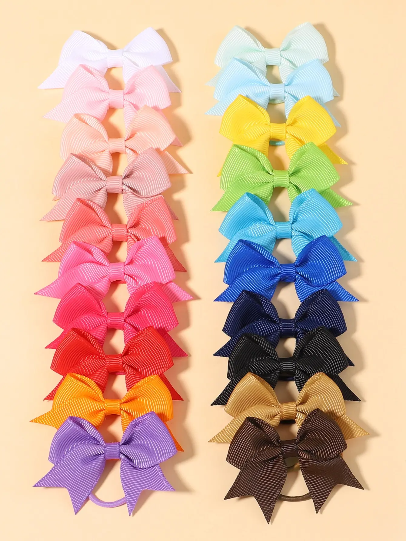 

20Pcs/Set New Cute Solid Ribbon Bowknot Hairbands for Baby Girls Handmade Bows Barrettes Headwear Kids Hair Accessories Gifts