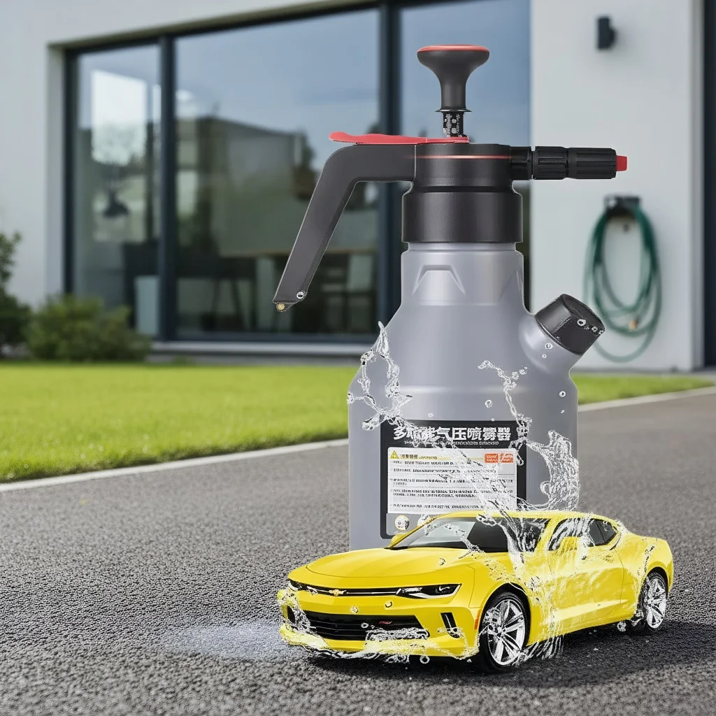 

Портативный ручной распылитель, бутылка под давлением 2 л для эффективной мойки автомобилей и чистки на открытом воздухе, простая в использовании