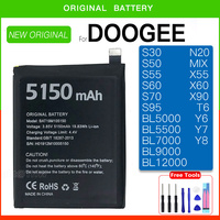 100% Original New Doogee Battery For DOOGEE BL5000 BL5500 BL7000 BL9000 BL12000 N20 S30 S50 S55 S60 S70 S95 X55 X60 X90 Batteria