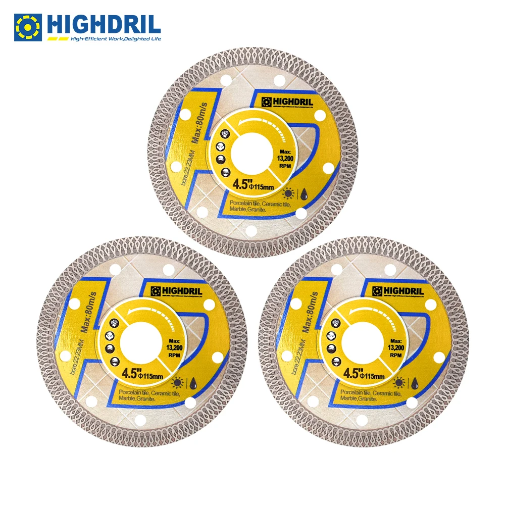 HIGHDRIL X Mesh Mini Saw Blade Tile Marble Cutting Disc Ceramic Porcelain Granite Circular Stoneware Turbo Angle Grinder