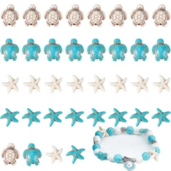 Beads for Bracelets Synthetic Turquoise Turtle Beads Starfish Beading Bracelet Making Girls create Gift