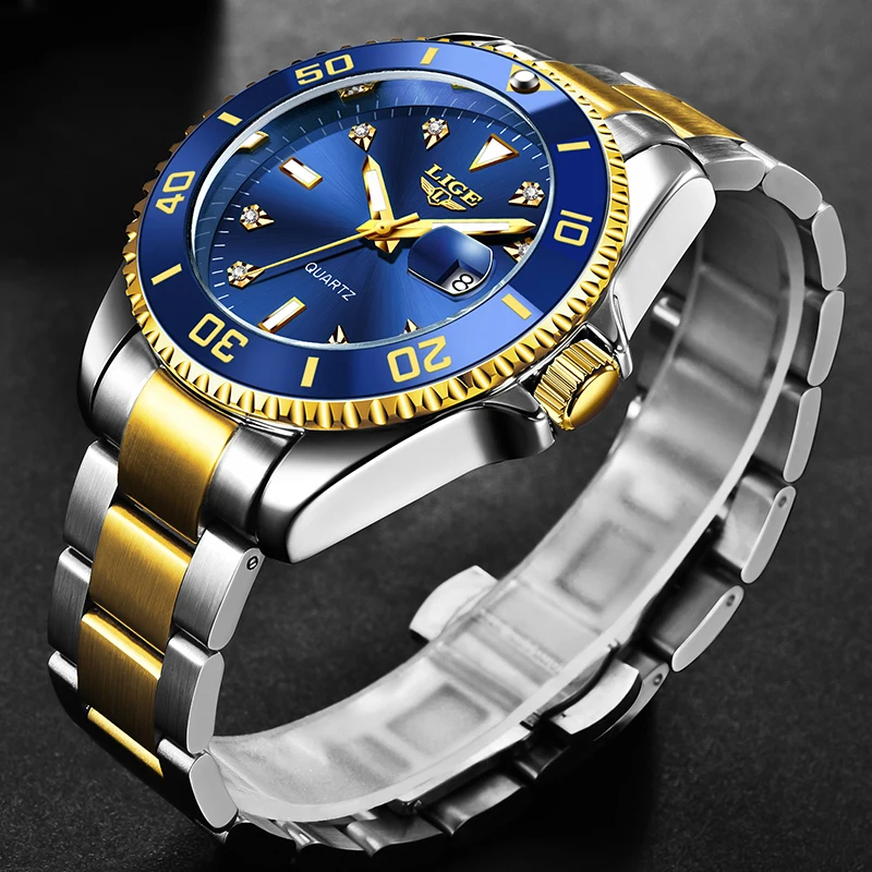 

LIGE новые мужские роскошные часы лучший бренд модные кварцевые наручные часы повседневные деловые 30 м водонепроницаемые светящиеся часы мужские Reloj Hombre