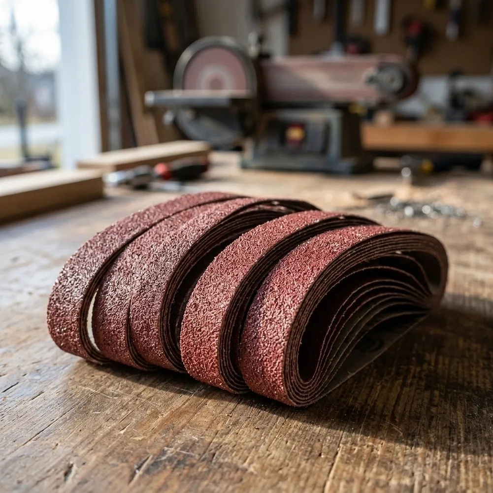 Sanding Belt Bundle Featuring Units in Dimensions Thirteen by Four Hundred Seven Millimeters at a Coarse Forty Grade