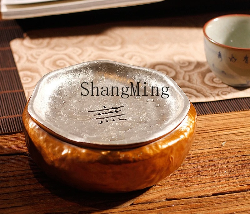 DSA wholesale new copper Jianshui pure tin lid pure handmade pot bearing dry brewing table Kung Fu tea set supplies
