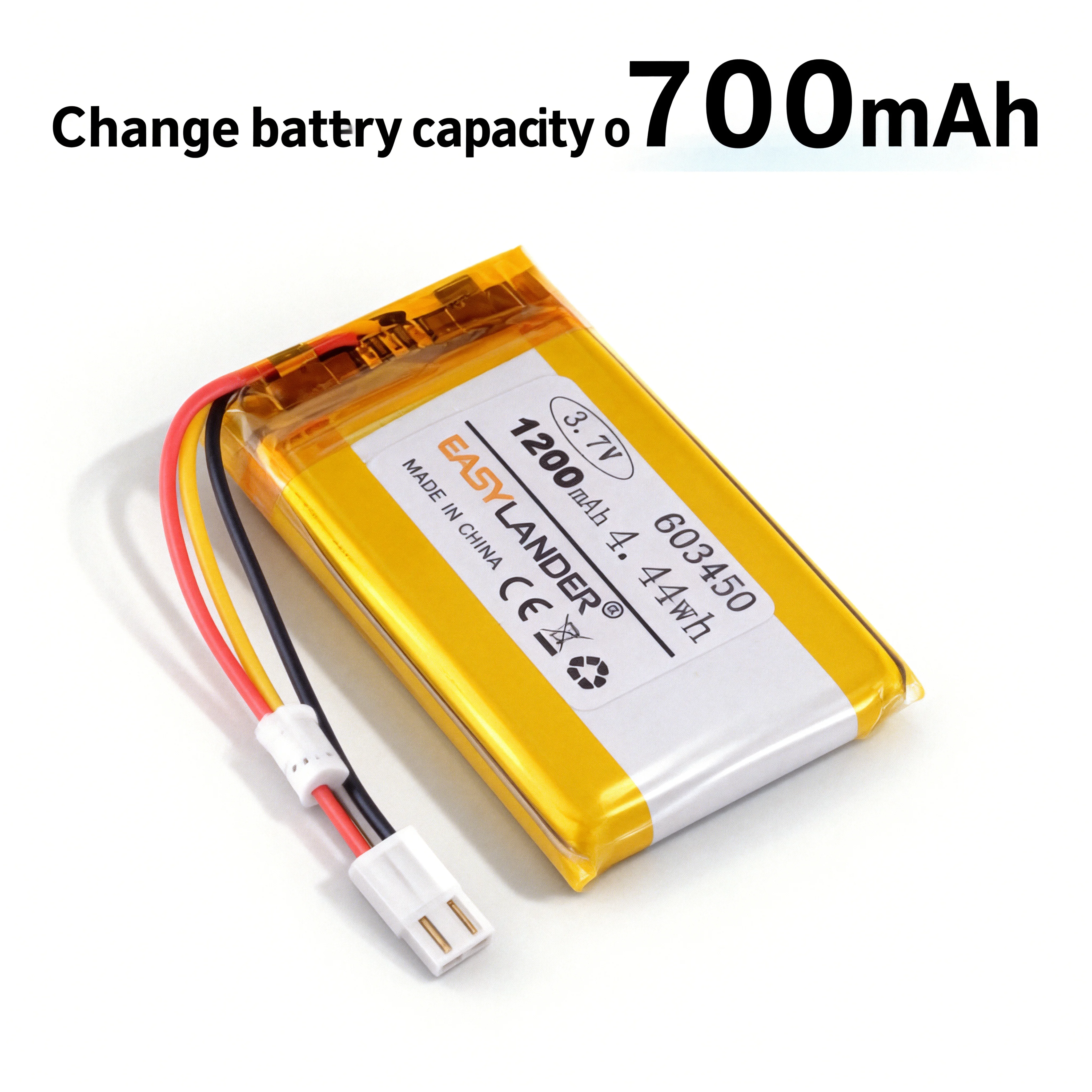 

700mAh High Capacity JST2.0mm 3Pin 3.7V Lithium Lipo Polymer Battery 303450-123450 Series for Small Electronics