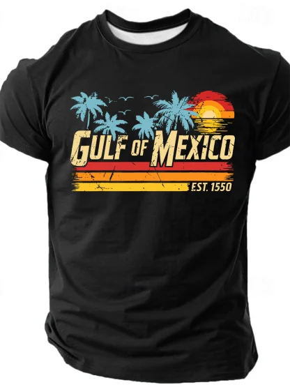 Loose men's Eternal Bay vintage cotton beach T-shirt