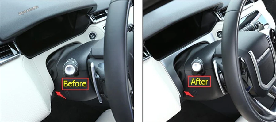 Dashboard Below Middle Control Edge Shape U Cover Trim Auto Matte Accessories Fit For Land Rover Range Rover Velar 2018 - 2022