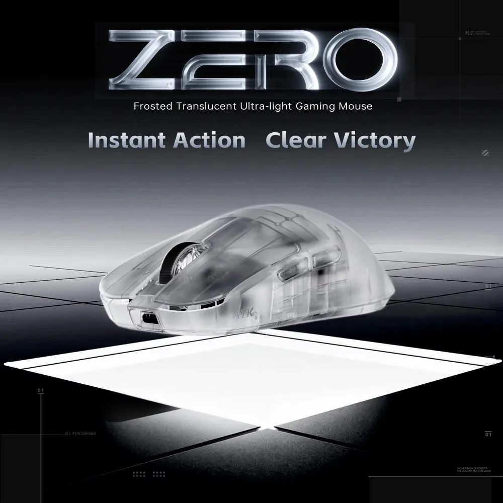 ATK Blazing Sky ZERO Mouse PAW3950 Ultra Dual-Mode Wireless Gaming Mouse Low-latency Long Battery Life Ergonomic Pc Accessories