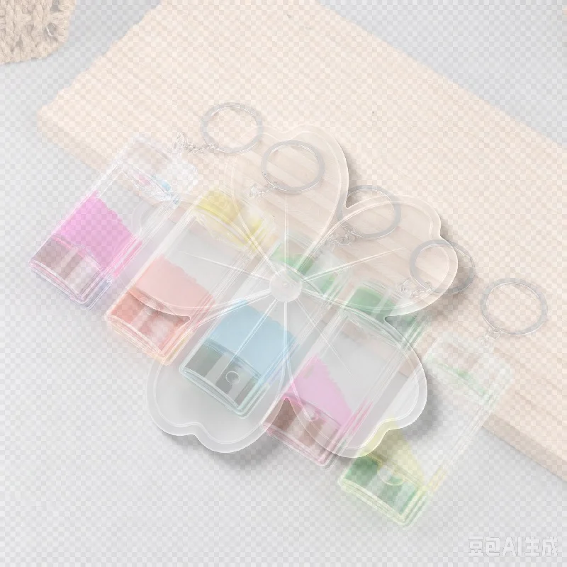 Dynamic Liquid Timers Key Chain Colorful Motion Bubbler  Keyring Bag Charm Decor