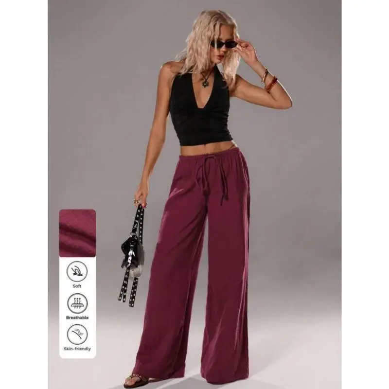 

Хлопковые прямые повседневные брюки с высокой талией, новые брюки, мужская одежда в стиле ретро, брюки с девятью точками, эластичные микроэластичные брюки