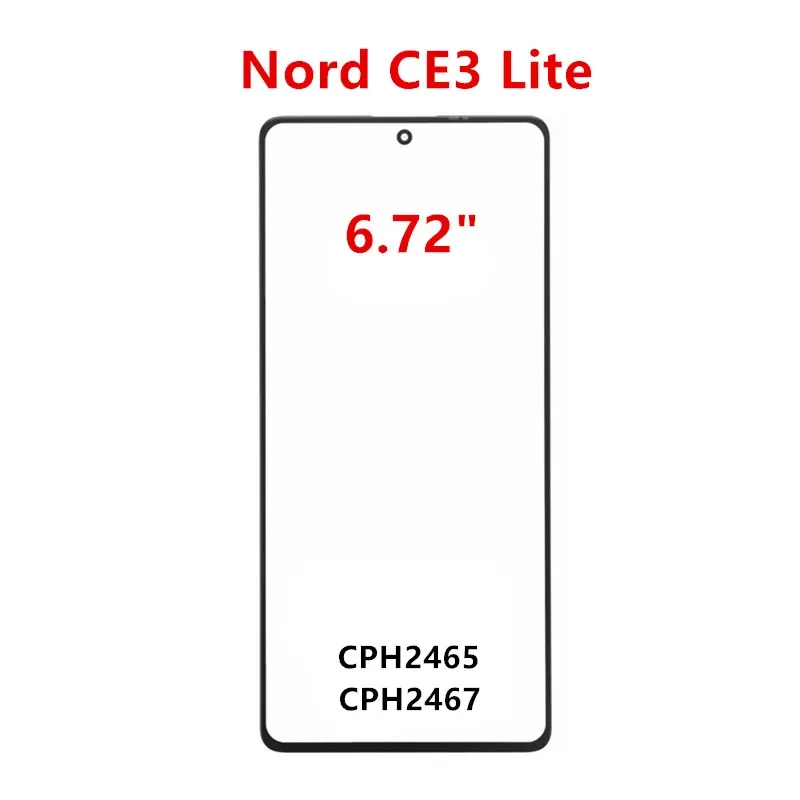 شاشة لمس CE4 CE3 CE2 لهاتف Oneplus CE 4 Lite 3 2 Ace Pro 2V خارج زجاج LCD عدسة اللوحة الأمامية مع غراء OCA #2