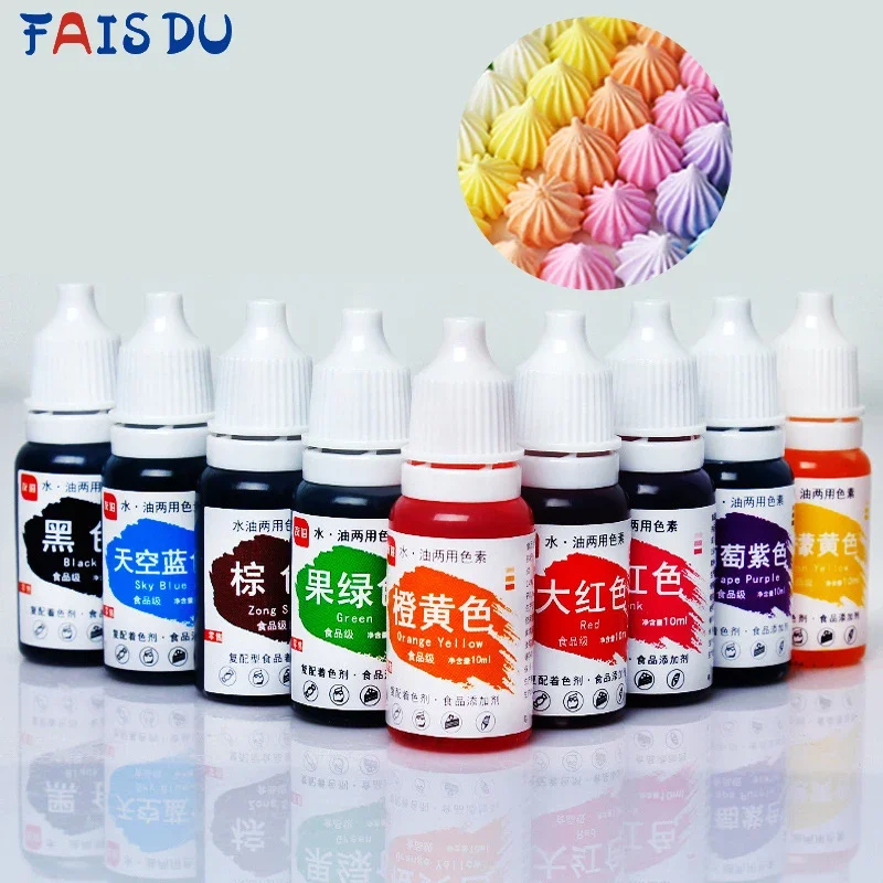 

4/10/12/20PCS 10ml Dyeing Bottles Inedible DIY Cake Macaroon Pastry Cooking Baking Supplies Decorating Tools Kitchen Accessories