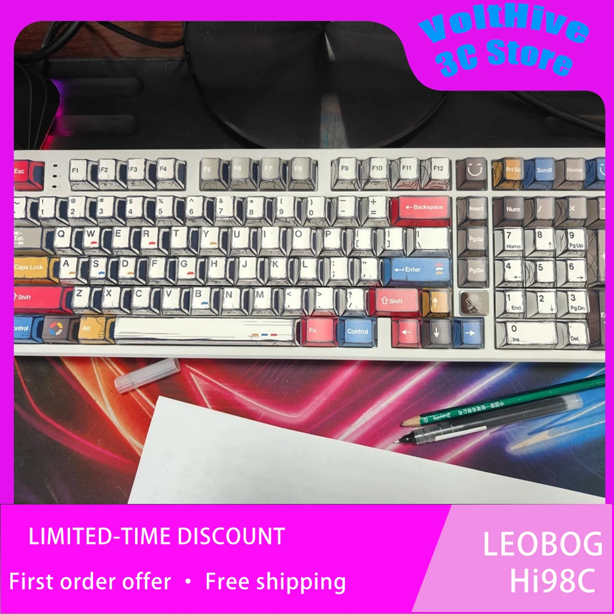 New LEOBOG Hi98C Pro Custom Gaming Keyboard Multi‑Connection PBT Keycaps Tunable Response for Desktop Game Enthusiast Gifts