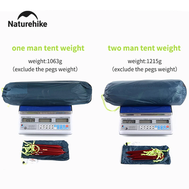 Naturehike Tagar Camping Tent Ultralight 4000mm Waterproof Canopy Tents 1-2 Person Quick Build Outdoor Backpack Cycling Tent