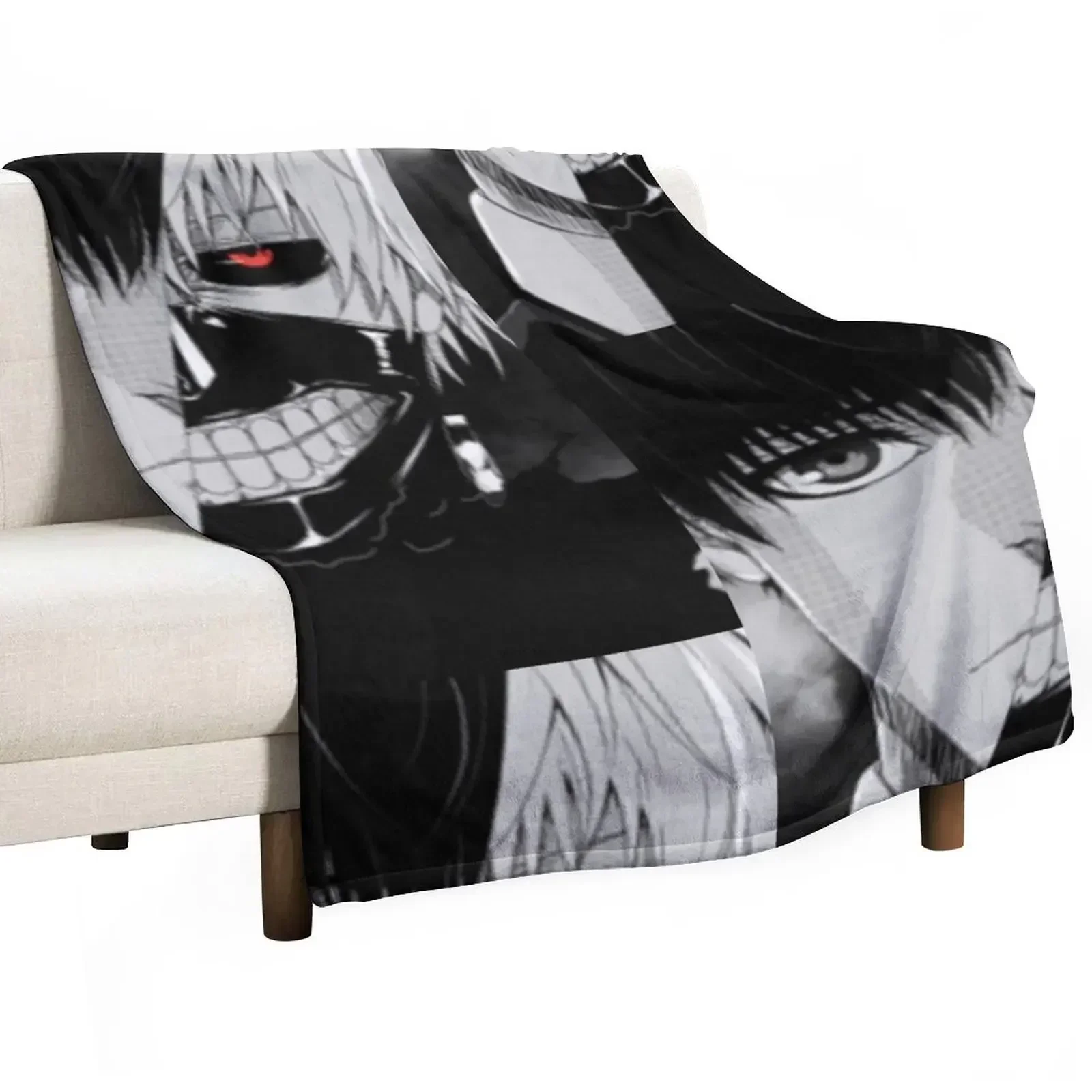 Ken Kaneki Throw Blanket Luxury Thicken for sofa Designers Thermals For Travel Blankets