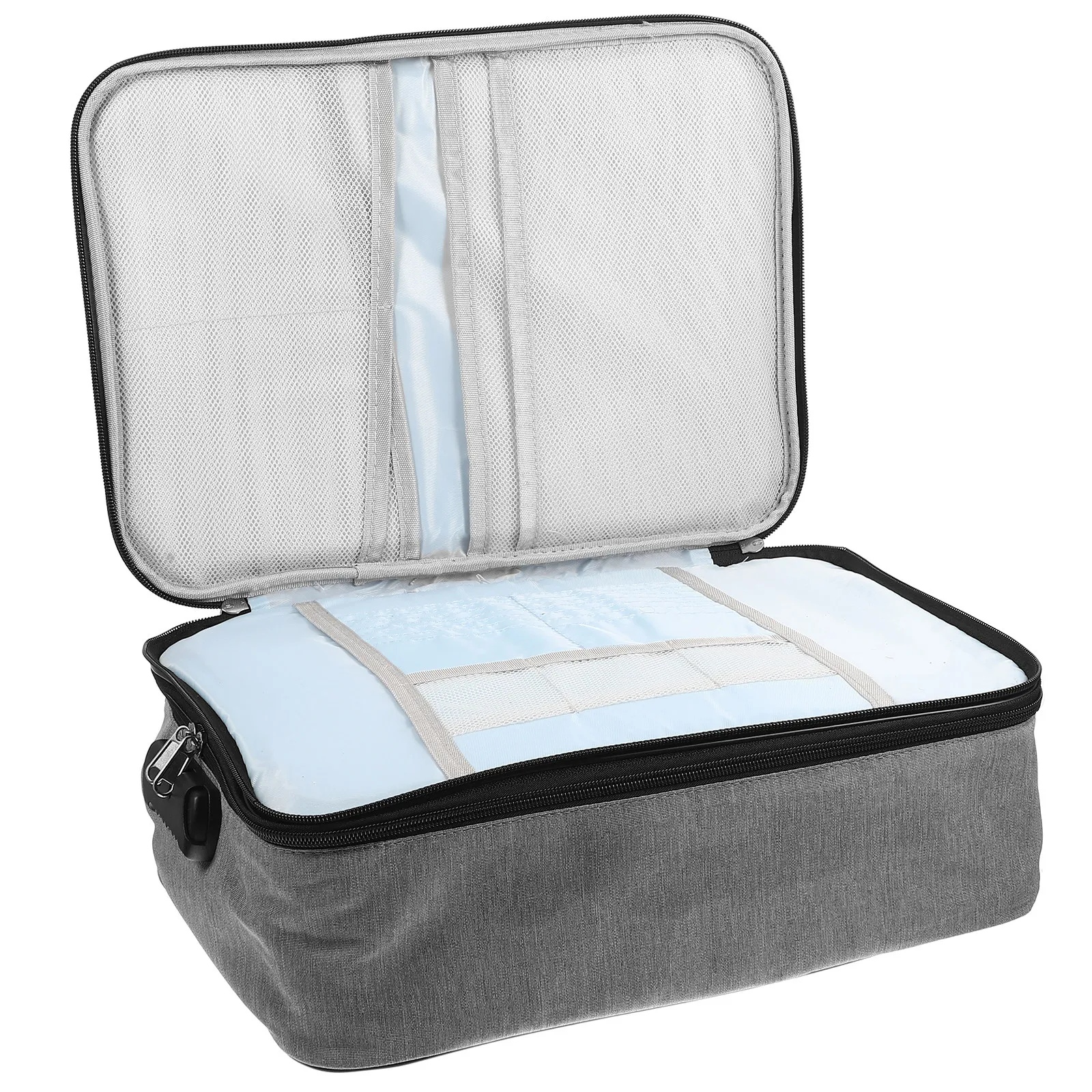 

Collapsible Multi-Layer Document Organizer Box Waterproof File Bag Fireproof Lock File Storage Bag Document Organizer Box