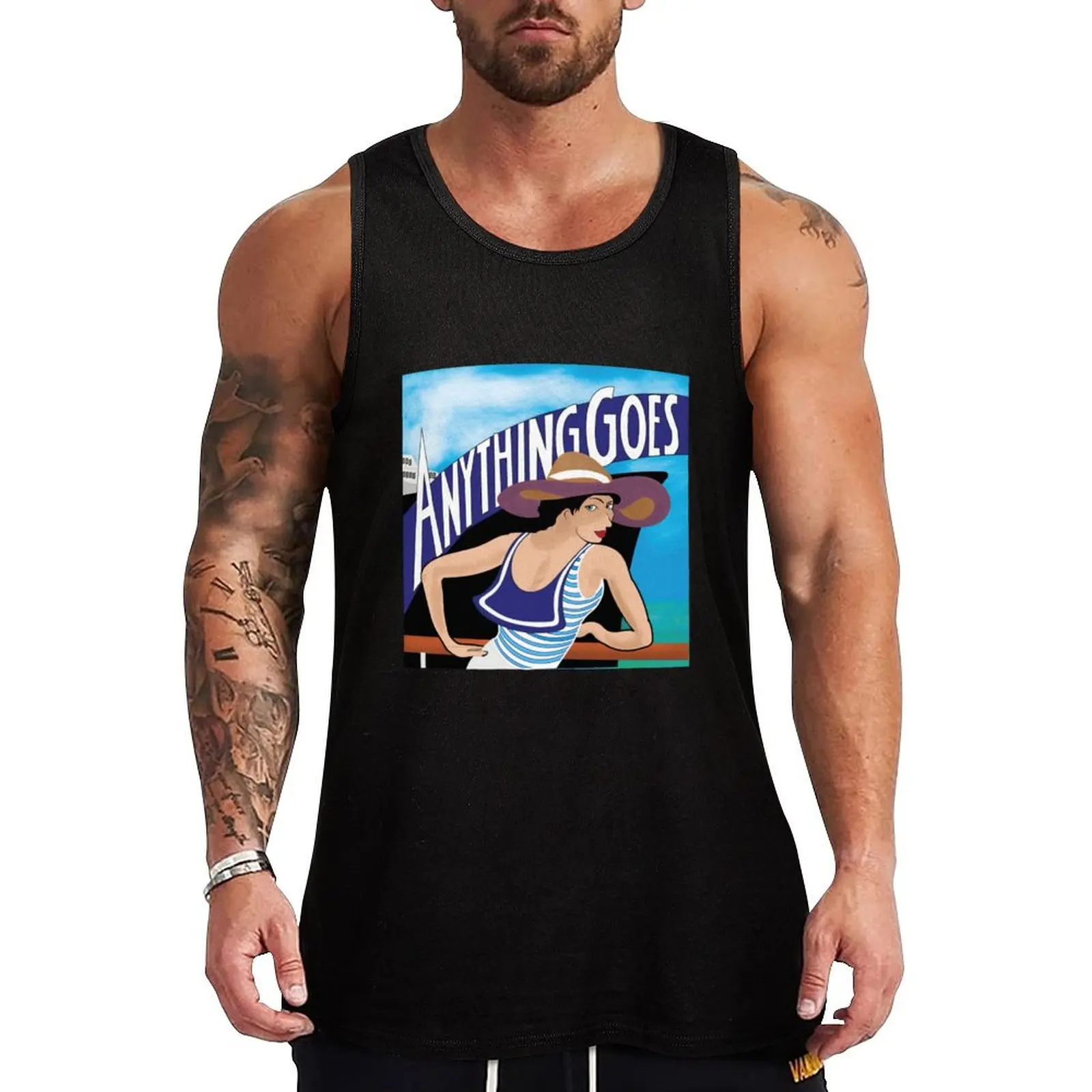 

Anything Goes- Cole Poter Tank Top vest for men Men's clothing brands cotton t-shirts man