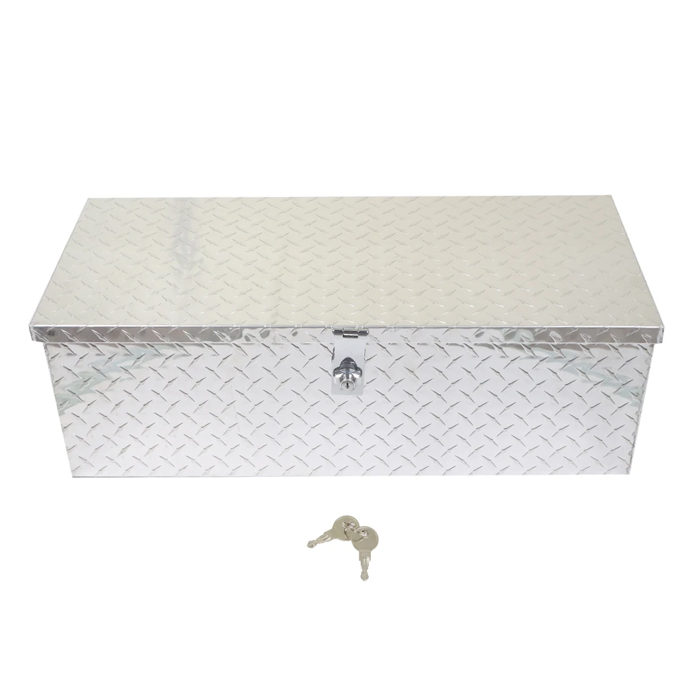 20 Inch Aluminum Toolbox Heavy Aluminum Toolbox with Side Handle and Lock and Keys