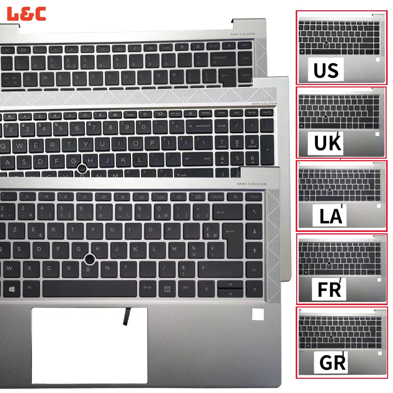 

Для Elitebook 840 845 745 G7 G8 США/Великобритании/LA/SP/IT/GR/BE/FR с подсветкой клавиатуры, верхняя часть упора для рук, нижняя часть корпуса компьютера, запасные части