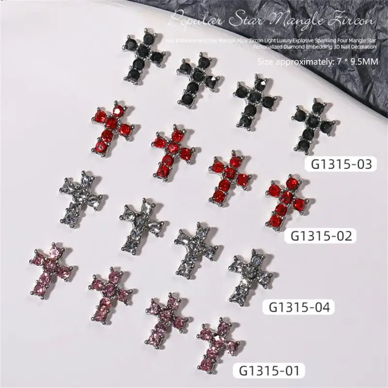 Retro Style Jewelry Cross Comfortable To Wear Flash Alloy Jewelry Personalized Jewelry Fashion Statement Nail Art For Edgy