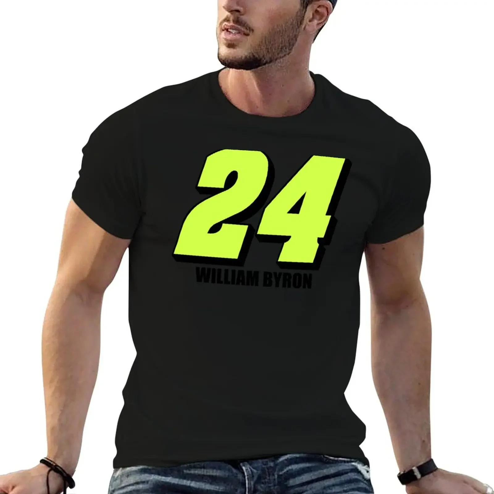 William Byron #24 T-Shirt hippie clothes baggy shirts T-shirts for men cotton