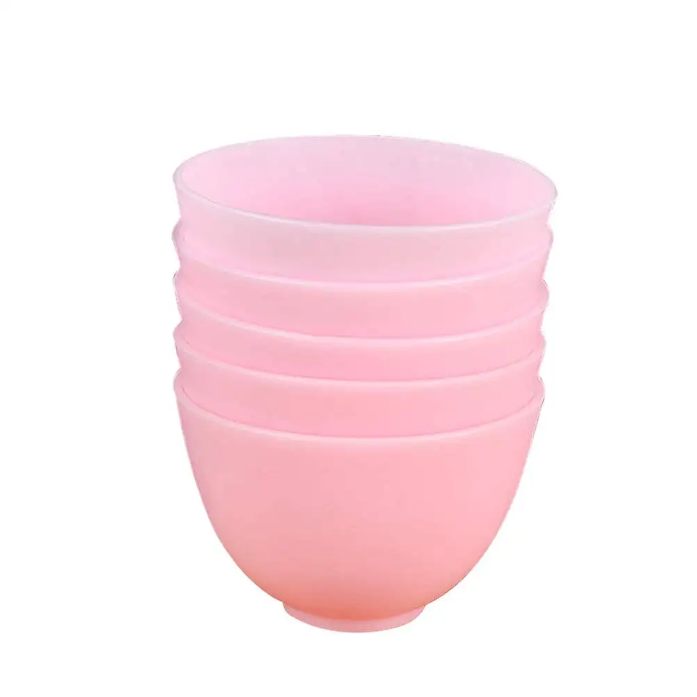 Silicone Bowl M Pink Odorless Anti-Drop Home Use Prep Measuring Facial Mask Mixing Condiment Herb Holder