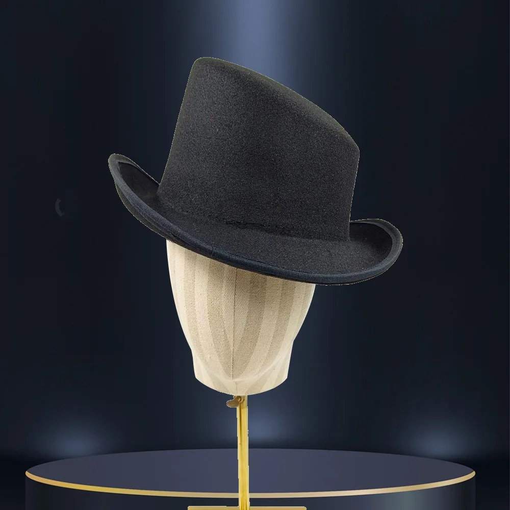 Costume Accessory Angled Edge Fedora Hat Bucket Hat British Style Top Hat Multicolor Lightweight Magician Hat Men