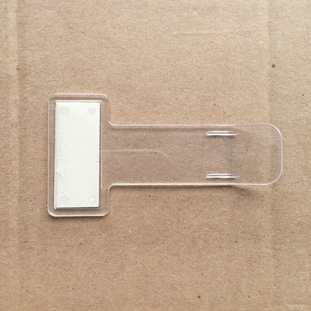 

20pcs Plastic Ticket Folder Parking Ticket Holder Windscreen Bill Clip Car Truck T Shape Sticker Office Supplies