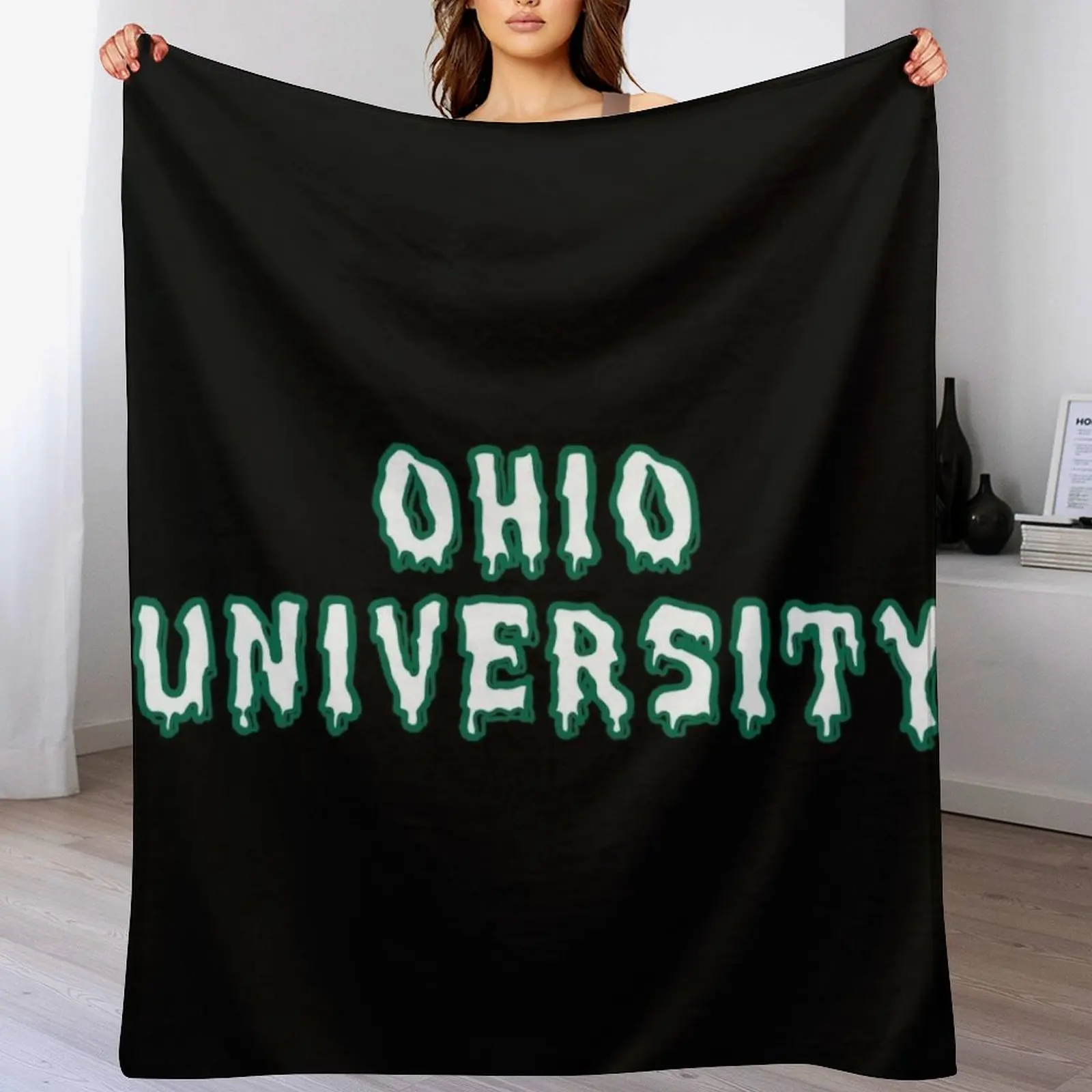 

Ohio University Drippy Throw Blanket Soft Breathable Blanket for Night Sleeping