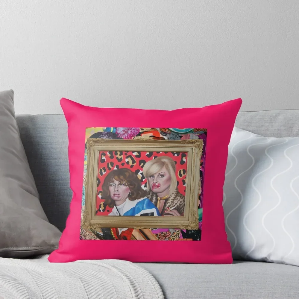 

Ab Fab portrait Throw Pillow pillows decor home Sofa Cushion Cover Embroidered Cushion Cover pillow