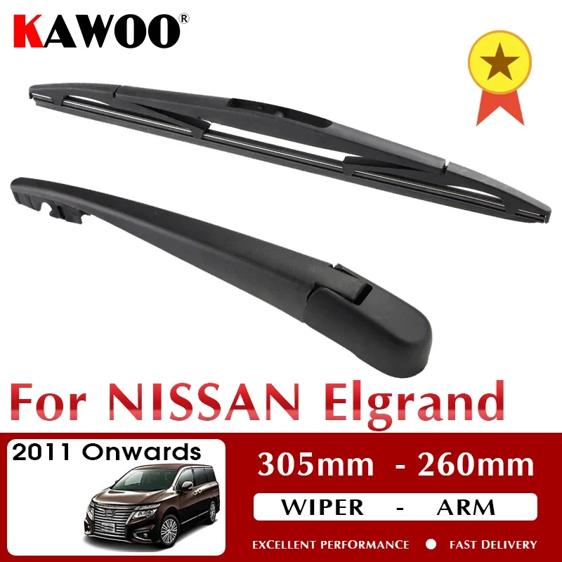 

KAWOO Car Rear Wiper Blade Blades Back Window Wipers Arm For Nissan Elgrand Hatchback (2011 Onwards) 305mm Auto Windscreen Blade