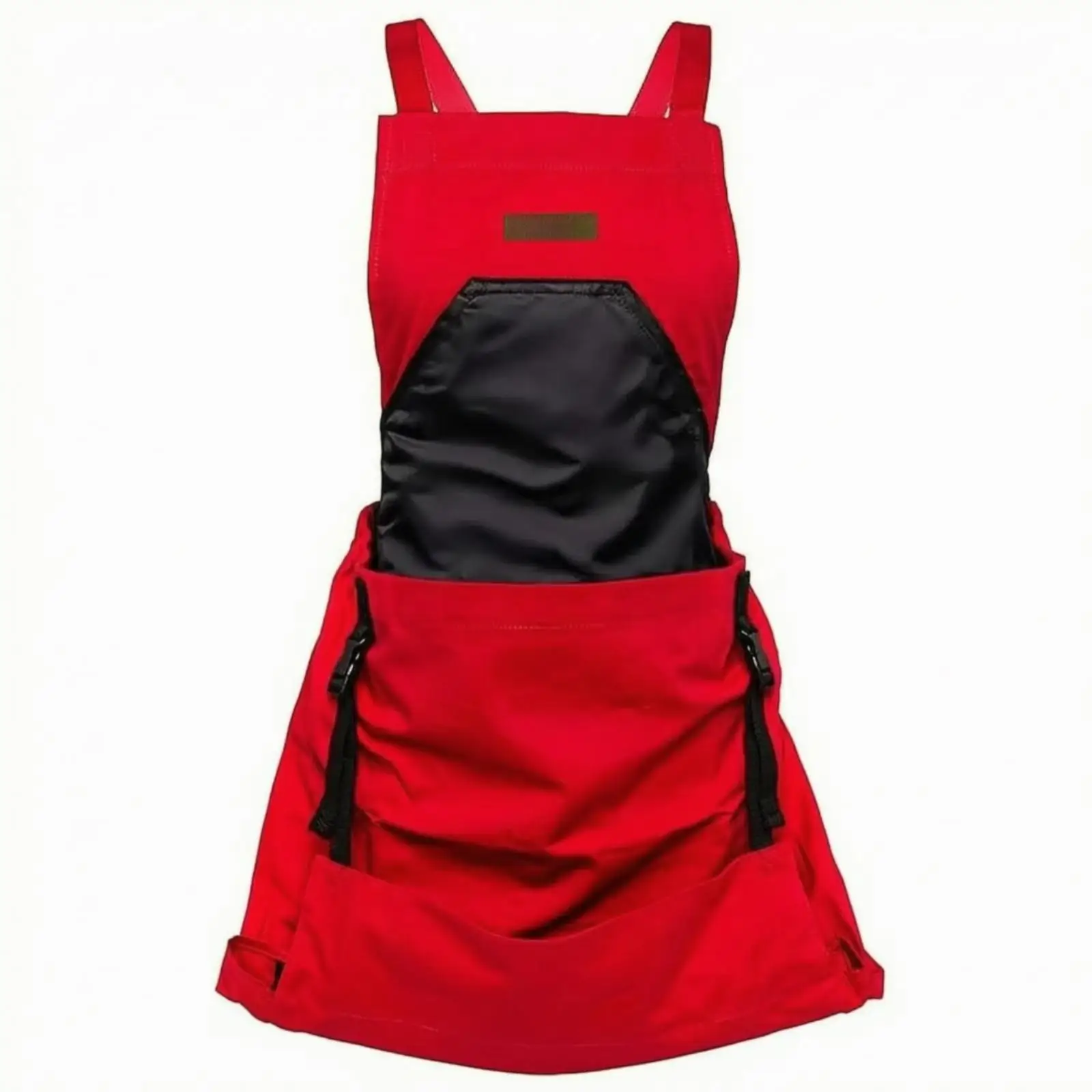 Practical Oxford Cloth Apron with Shoulder Straps and Storage Pocket for Harvesting Cooking Chores