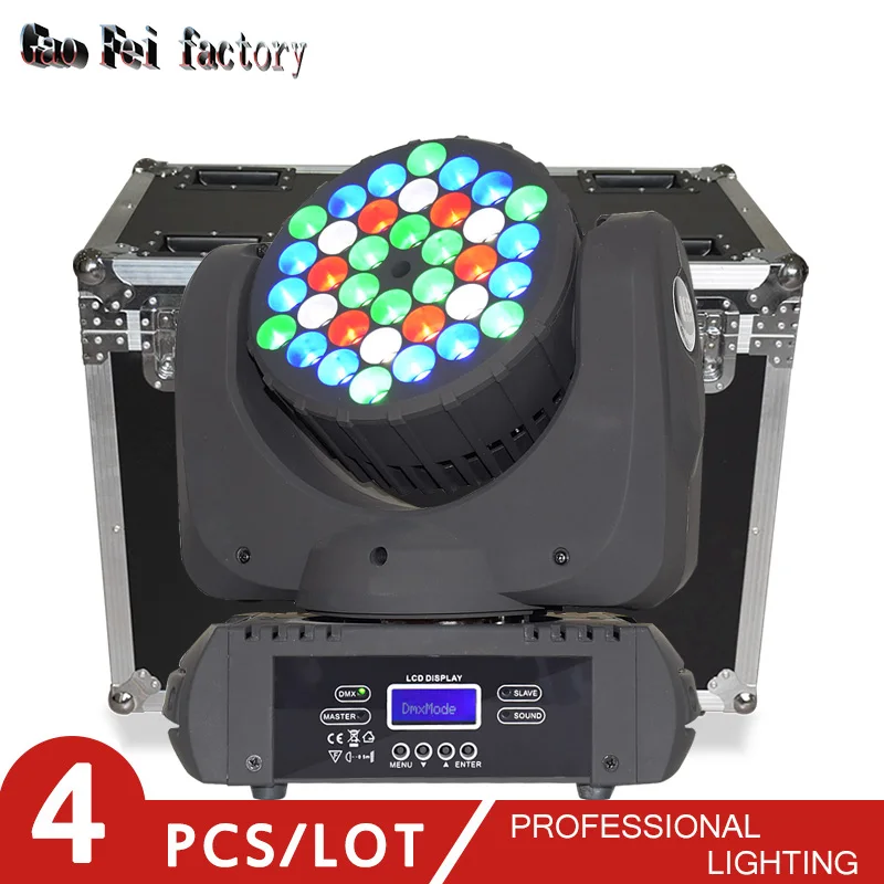 HONGYI With Flight LED 36x3W Moving Head Beam Light RGBW Multi Color Stage Lighting For Parties DJ Disco Events Projector