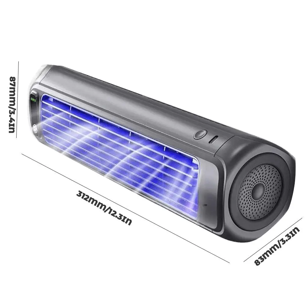 Bladeless Tower Fan Wall Mounted Desk Cooling Cooler Quiet Portable Air Fan for Kitchen Bedroom RV Magnetic Brushless Motor