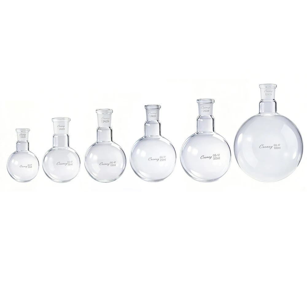 Kolba do wyparki rotacyjnej z borokrzemianowego szkła laboratoryjnego, 24 sztuki, 25-1000 ml, z okrągłym dnem, szkło laboratoryjne. — zdjęcie produktu 7