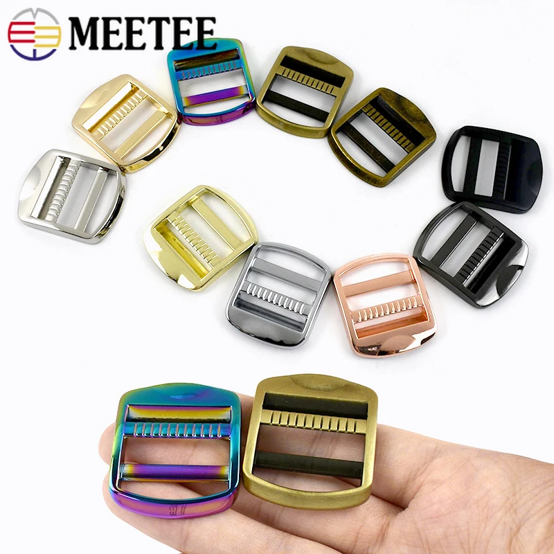

2-10P 19-38mm Sewing Metal Ring Buckle for Strap Bag Shoulder Webbing Tri-Glide Clasp Backpack Handbag Loop Hook DIY Accessory