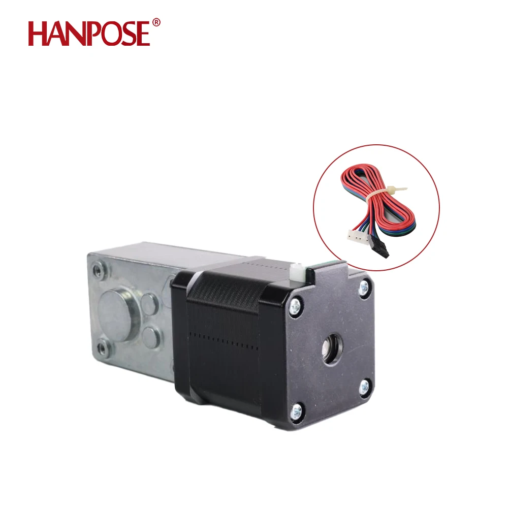 Turbine Worm Gear Reduction Stepper Motor 42HP48-WG17 48mm 1.8a 3.8mh 52N.m 1.8°  Nema17 Reduction Micro Motor