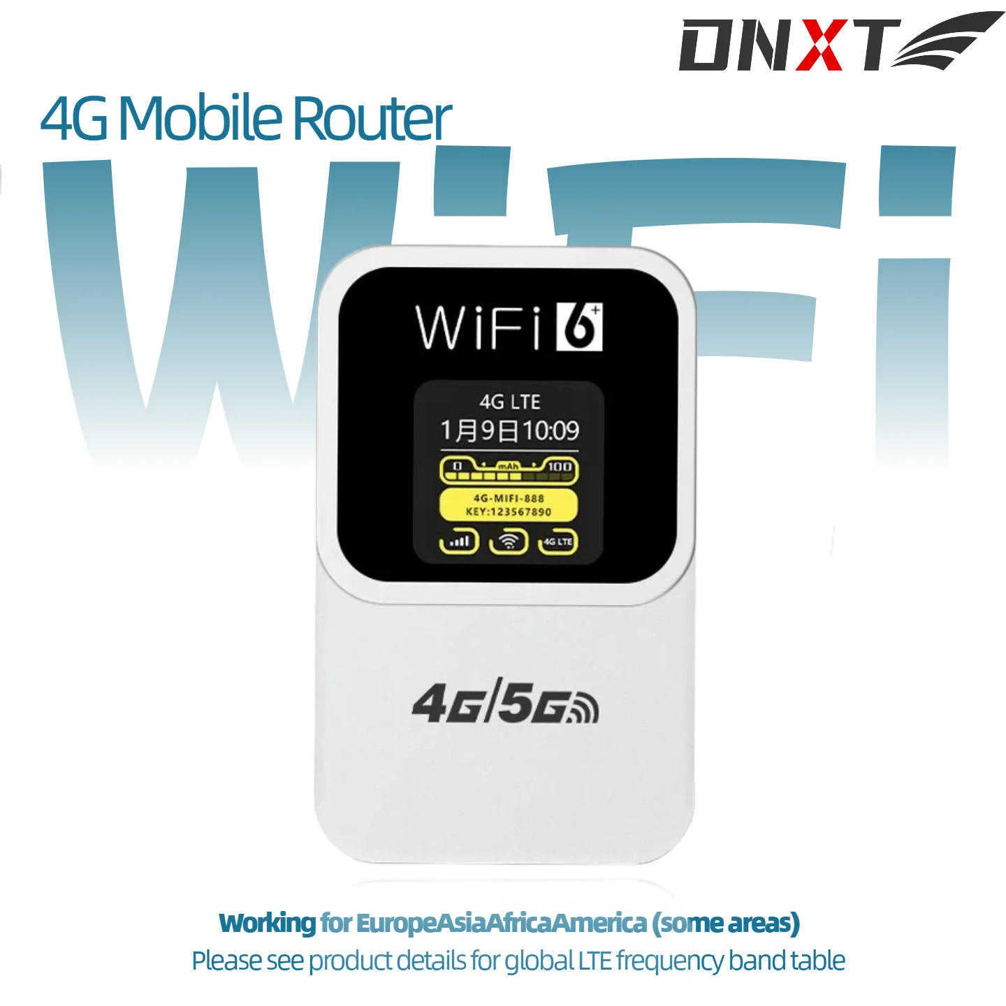

DNXT M31 4G/5G WiFi Router with WiFi 6+ 300Mbps High-Speed Pocket Hotspot Supports SIM card Rechargeable Mobil