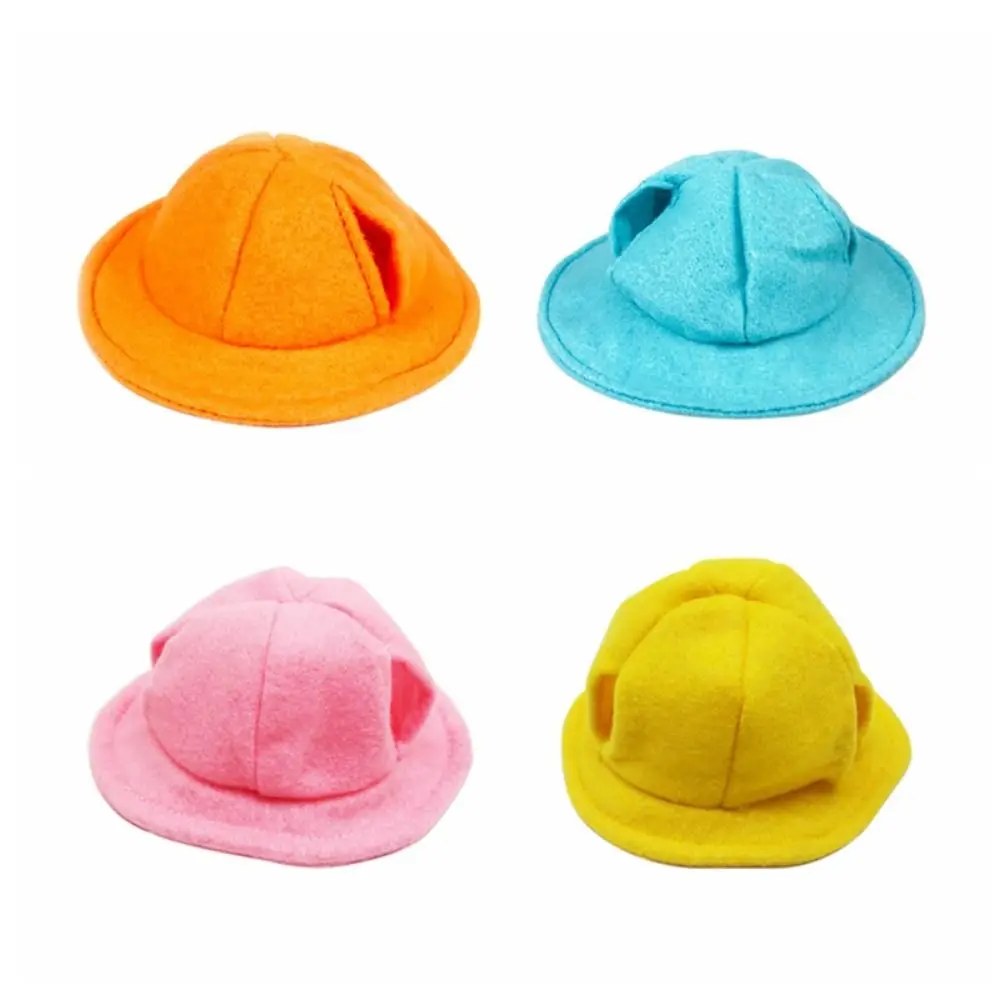 Felt Small Animals Bucket Cap With Ear Holes Pet Clothing Accessories Hamster Fisherman Hat Lightweight Breathable