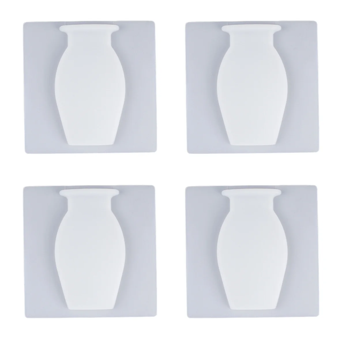 Magic Silicone Vase, Removable Silicone Vase, Suitable for Wall-Mounted Adhesive Vase in the Wall Entrance White