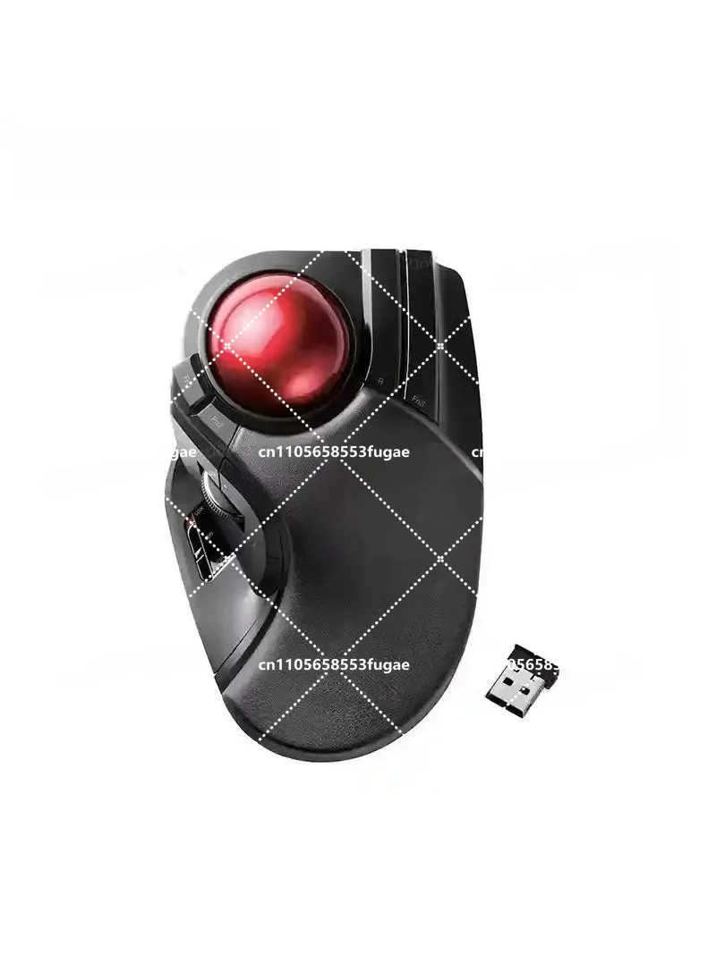 Ratón inalámbrico ergonómico con trackball vertical, 10 botones programables para oficina, portátil, PC, AutoCAD, diseño PS