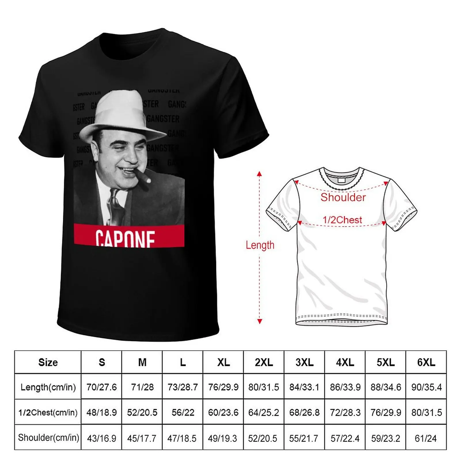 Al Capone T-Shirt blanks new edition oversized t shirts for men