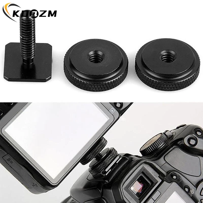 1/4 Double Conversion Screw Flash Metal Hot Shoe Mounts Camera Flash Adapter Upgrade Photography 2-in-1 General Components Tools