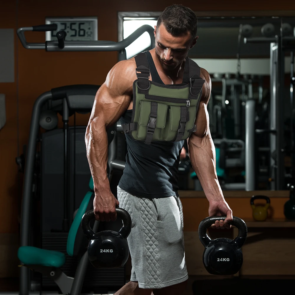 

Нагрудная сумка для бега, нагрудная сумка, многофункциональная легкая сумка-жилет, регулируемая уличная нагрудная сумка, водонепроницаемая для езды на велосипеде и пешего туризма