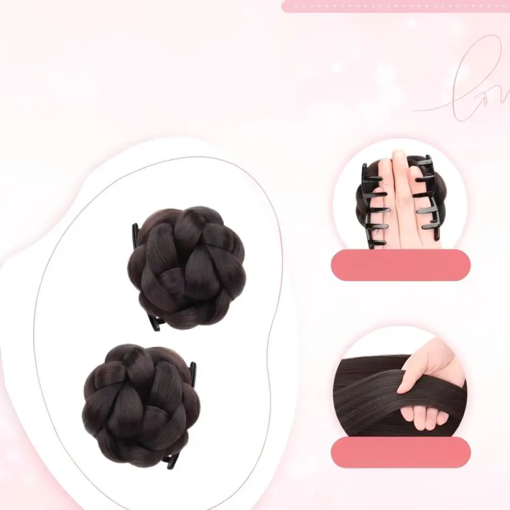 Synthetic Hair Bun Claw Clip Messy Updo Extension Heat Resistant Fiber Ponytail Natural Fluffy Hairstyle For Women