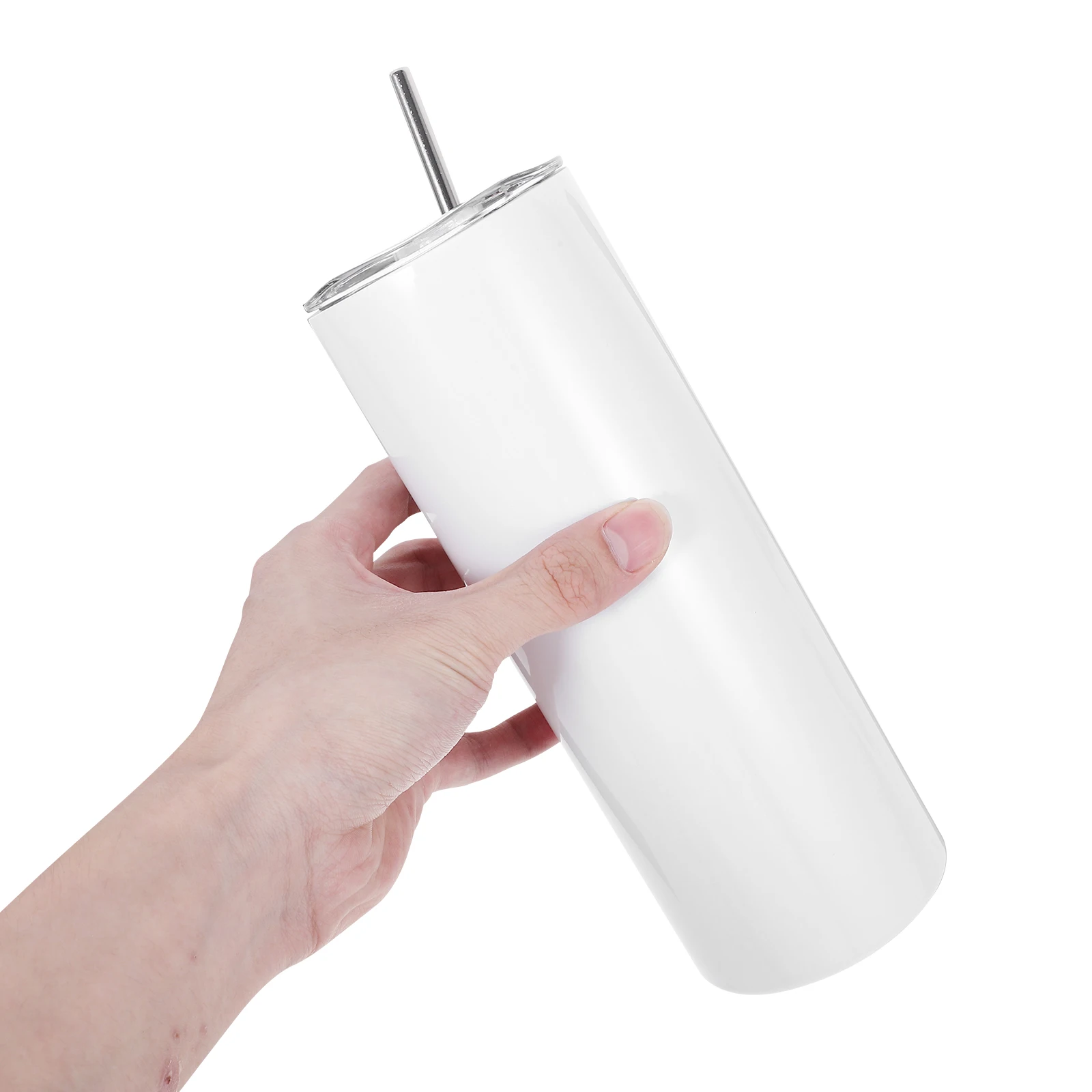 

Car 20oz White Stainless Steel Tumbler Straw Insulated Vacuum Coffee Mug Camping Outdoor Water Cup