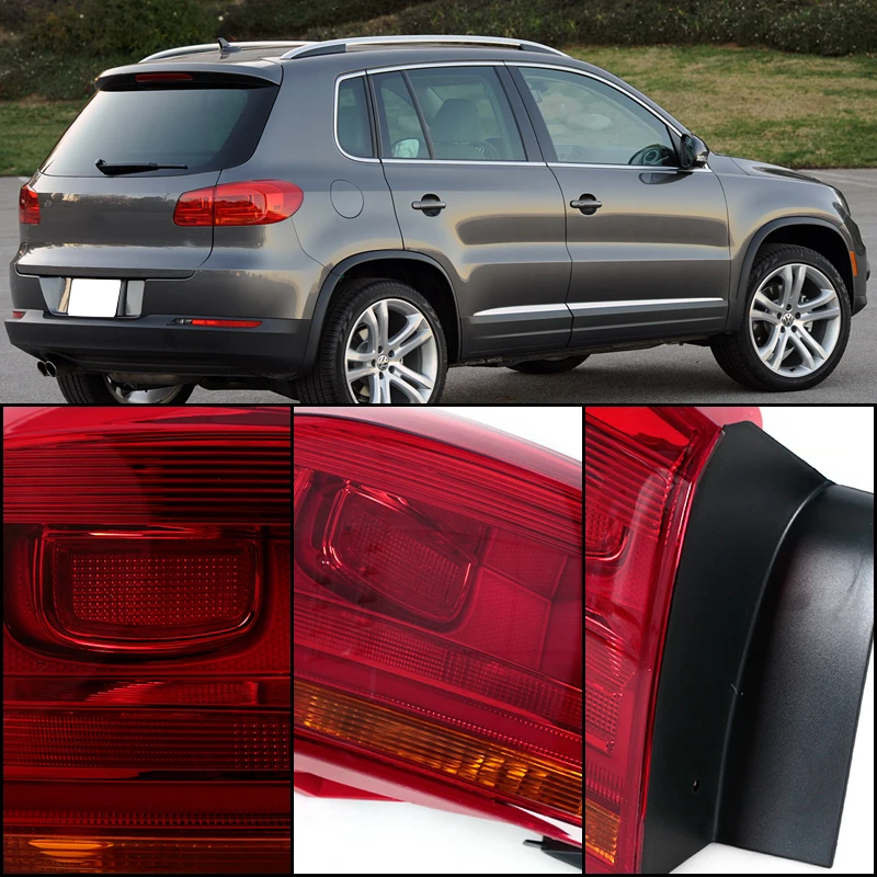 Car TailLight Cover For Volkswagen Tiguan 2012-2017 Rear Lamp Reversing Brake Fog Light Cover 5N0945095R 5N0945096R Without bulb