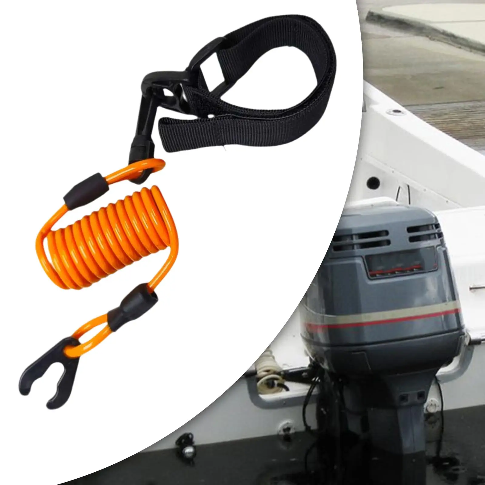시동 정지 킬 안전 랜야드 프리미엄 선외 엔진, 고성능 플로팅 비상 화염 차단 로프 교체, 쉬운 설치