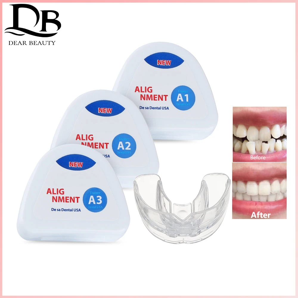 Teeth Corrector Trainer Dental Orthodontic Braces Set 3 Stages Silicone Alignment Retainer Bruxism Mouth Guard Kids Straightener